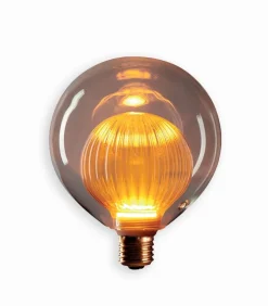 Ampoule LED sphérique striée 2 en 1