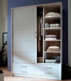 Armoire pin 2 portes coulissantes VALBERG