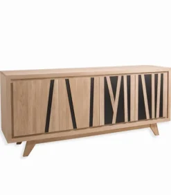 Bahut chêne blanchi 4 portes BAMBOO