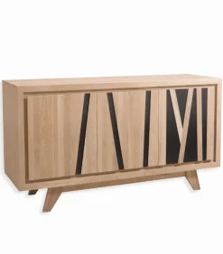 Bahut chêne blanchi 3 portes BAMBOO