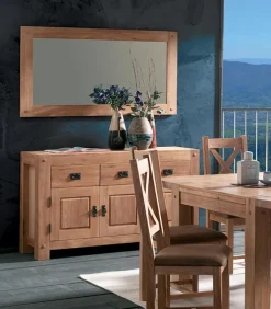 Bahut chêne huilé 3 portes NORWAY
