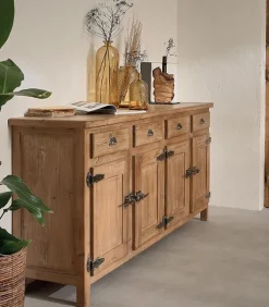 Bahut pin recyclé 4 portes COTTAGE