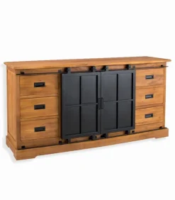 Bahut teck recyclé STANLEY 2 portes