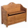 Banc coffre pin massif ciré FARMER