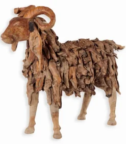Bouc en teck à poser