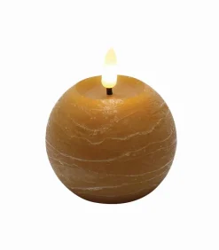 Bougie LED boule ambre