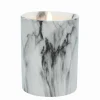 Bougie LED cylindrique façon marbre