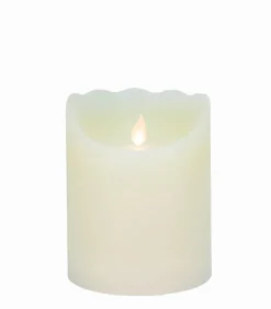 Bougie LED cylindrique ivoire Ø 10 cm