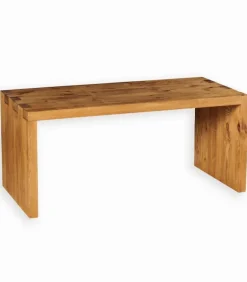 Bureau bas pin massif ciré MALMOE
