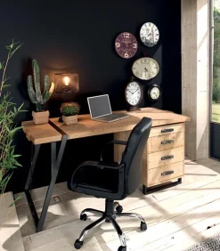 Bureau sapin massif 4 tiroirs WESTMOUNT