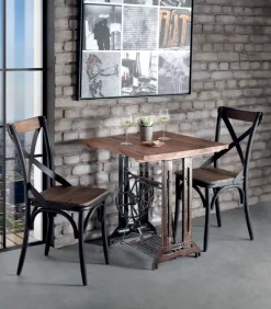 Chaise BISTROT assise bois recyclé