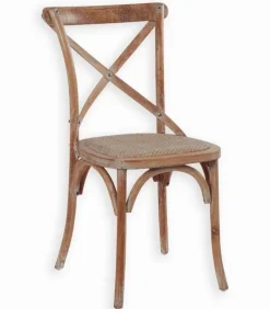 Chaise bistrot chêne massif blanchi KENTUCKY