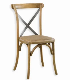 Chaise BISTROT empilable assise rotin