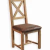 Chaise chêne huilé assise tissu NORWAY