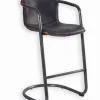 Chaise de bar métal et cuir CLARK