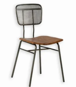 Chaise teck & métal GADO