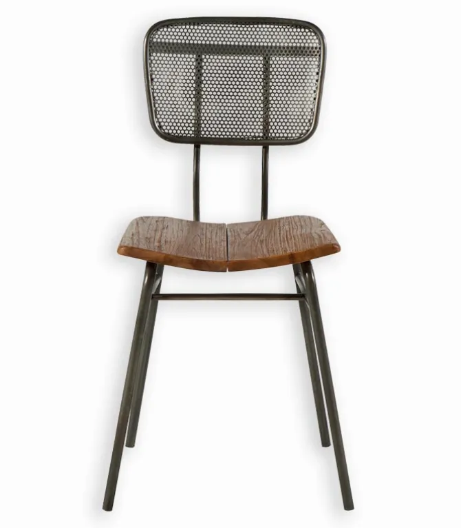 Chaise teck & métal GADO