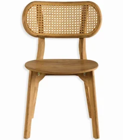 Chaise teck & rotin SOLANA