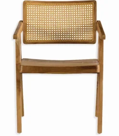 Chaise teck & rotin VENTA