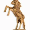 Cheval teck sur socle