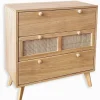 Commode bois 3 grands tiroirs TONLE