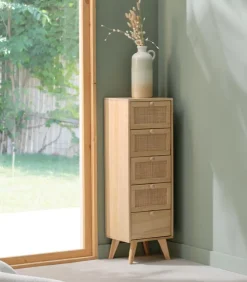 Commode bois 5 tiroirs TONLE