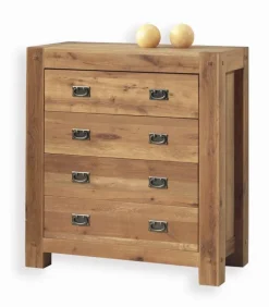 Commode chêne huilé 4 tiroirs NORWAY