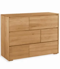 Commode frêne massif 6 tiroirs HARTFORD