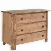 Commode pin massif ciré 3 tiroirsTOUNDRA