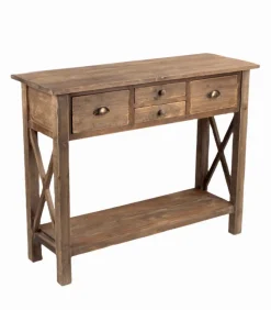 Console sapin ANTIGO 4 tiroirs