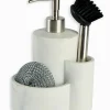 Distributeur de savon avec brosse et éponge