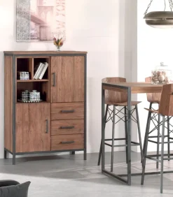 Enfilade teck et métal BROWTON