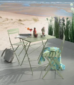 Ensemble pliant table jardin carrée + 2 chaises de jardin PARTY