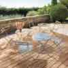 Ensemble pliant table jardin ronde + 2 chaises de jardin SUMMER