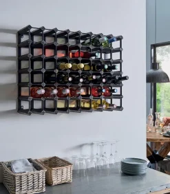 Etagère à vin mural en métal WENDY
