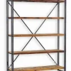 Etagère bois de bateau et métal VINTAGE