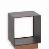 Etagère fer laqué noir cube INDUS