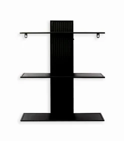 Etagère murale CORK en fer laqué noir