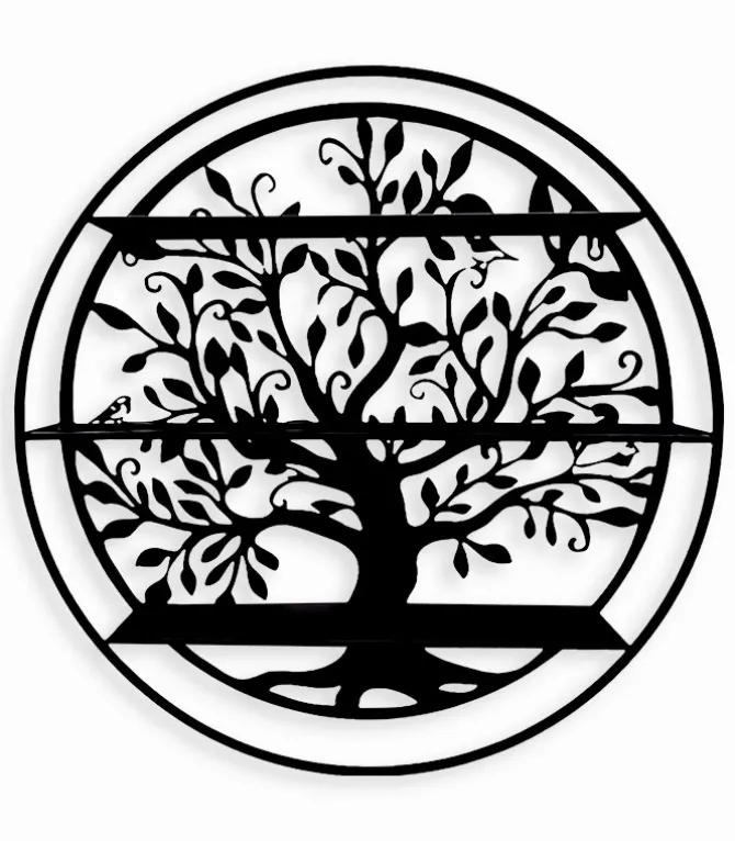 Etagère murale CORK motif arbre
