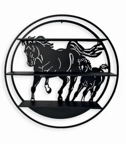 Etagère murale CORK motif chevaux
