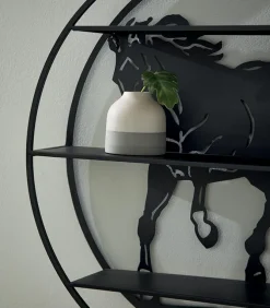 Etagère murale CORK motif chevaux