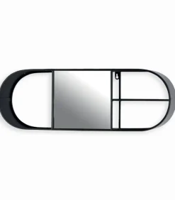 Etagère ovale avec miroir