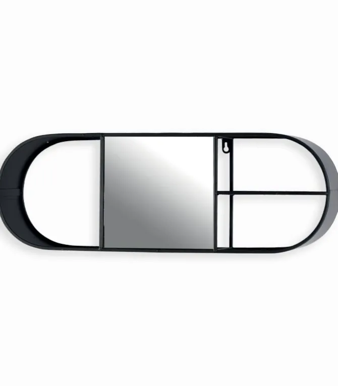 Etagère ovale avec miroir