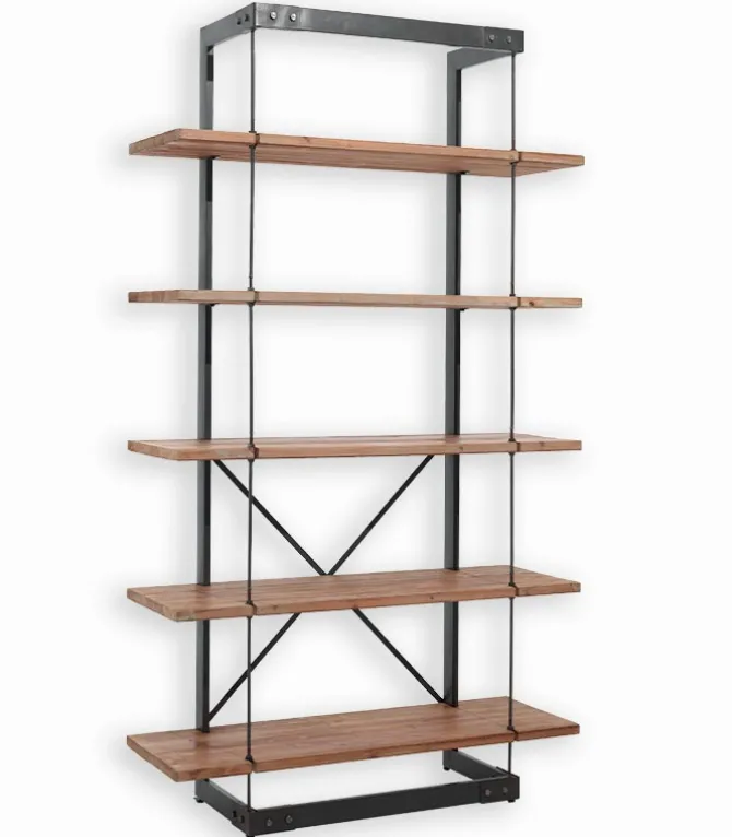 Etagère sapin et fer 5 niveaux ZOOP