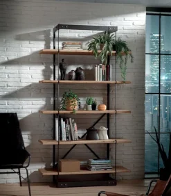 Etagère sapin et fer 5 niveaux ZOOP