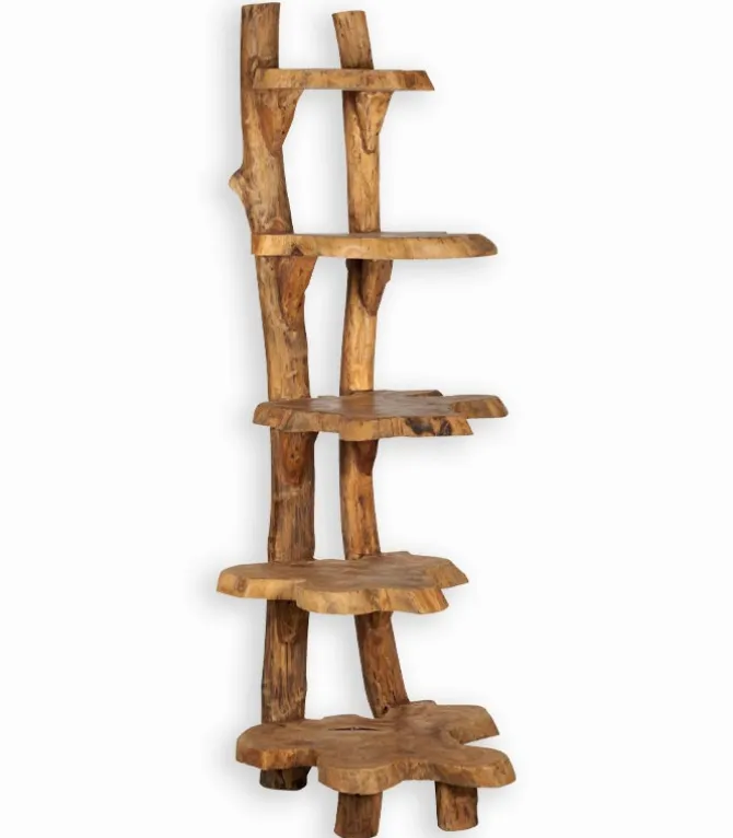 Etagère teck massif 5 niveaux
