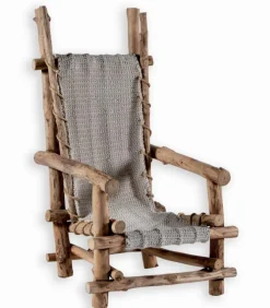 Fauteuil bois flotté avec dossier haut WOODREAM