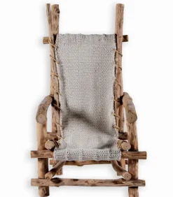 Fauteuil bois flotté avec dossier haut WOODREAM