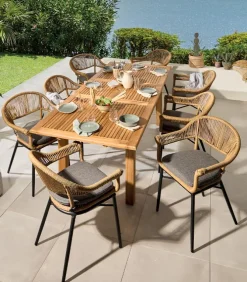Fauteuil rotin et alu SANDY