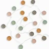 Guirlande lumineuse boules vertes roses